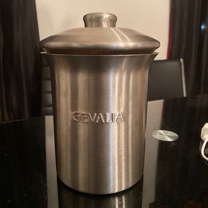 Gevalia Stainless Steel Coffee Canister Used